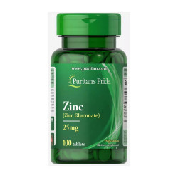 Puritan's Pride Zinc Gluconate 25mg 100 tabs