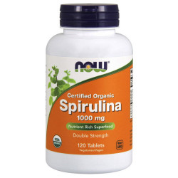 NOW Spirulina 1000mg certified organic