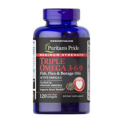 Maximum Strength Triple Omega 3-6-9 Fish, Flax & Borage Oils