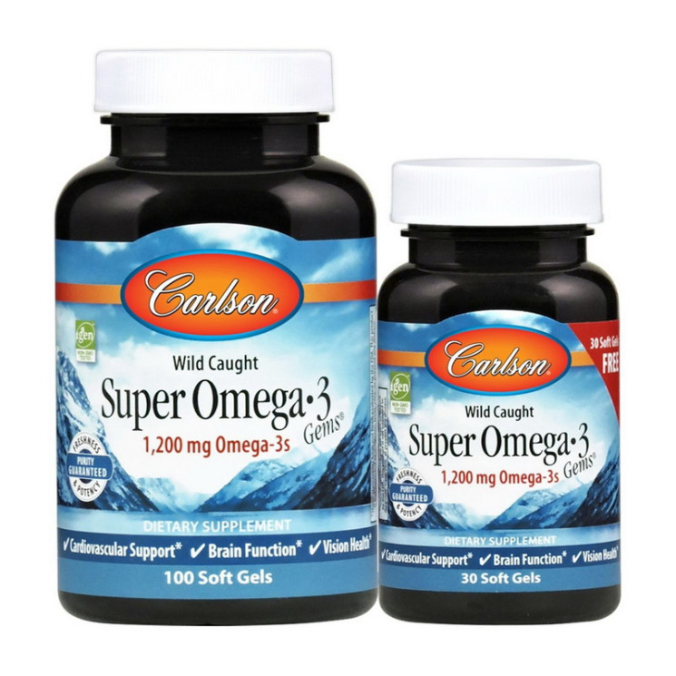 Super Omega 3 1,200mg wild caught 100+30 soft gels