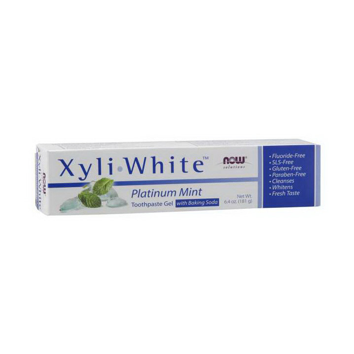 NOW Xyli White Toothpaste Gel with Baking Soda 181g