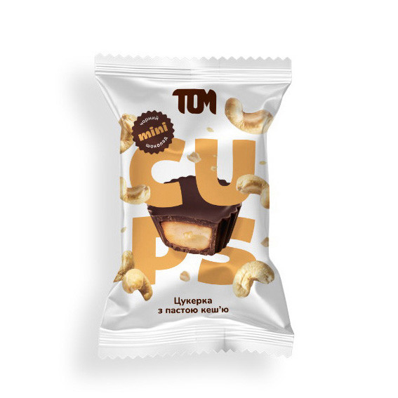 TOM Конфеты с пастой кешью в черном шоколаде