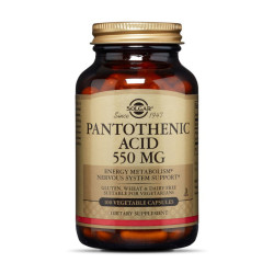 Solgar Pantothenic Acid 550mg 100 veg caps