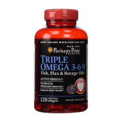 Puritan's Pride Triple Omega 3-6-9 Fish, Flax & Borage Oils
