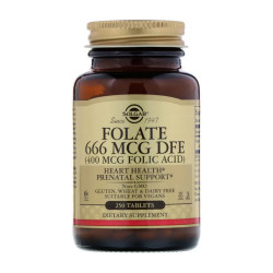 Solgar Folate 666 mcg DFE (Folic Acid 400mcg) 250 tabs