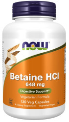 NOW Betaine HCL 648mg