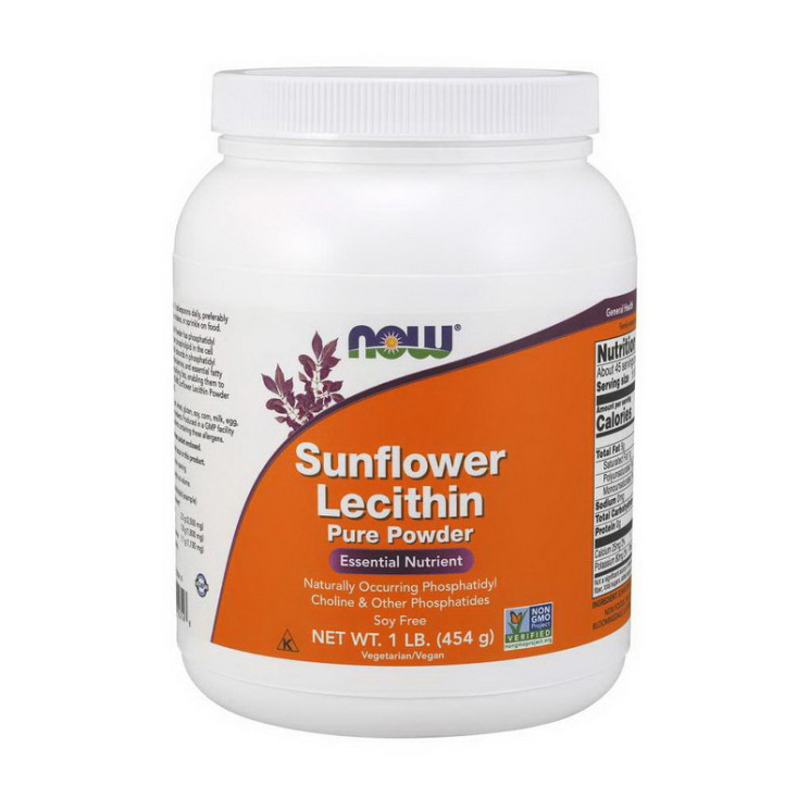 NOW Sunflower Lecithin Pure Powder 454g