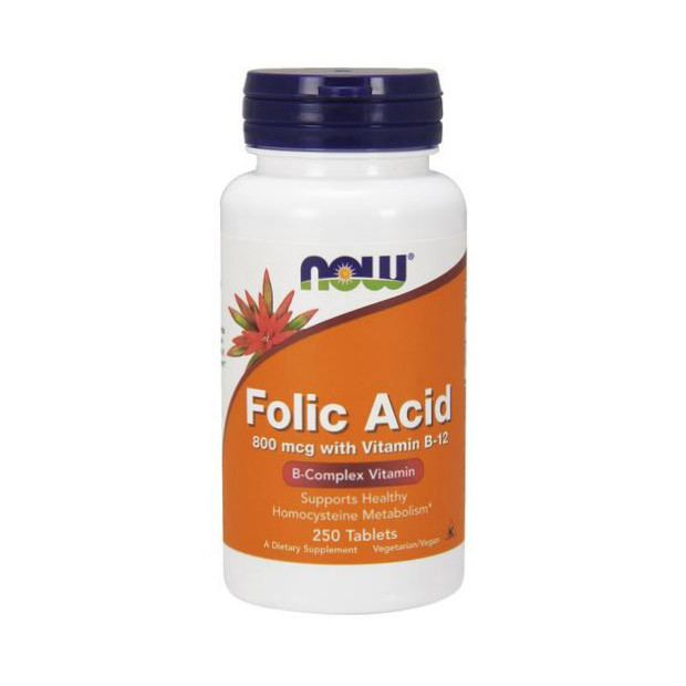 NOW Folic Acid 800mсg with Vitamin B-12