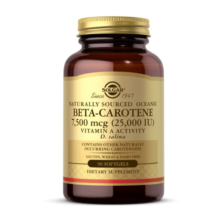 Solgar Beta-Carotene 7,500 mcg (25,000 IU) naturally sourced