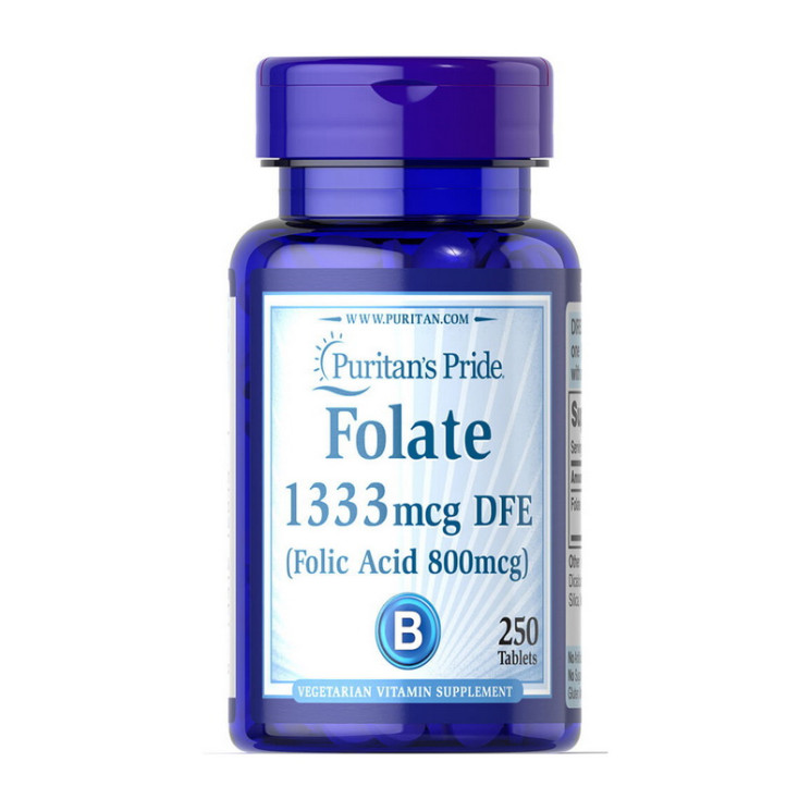 Puritan's Pride Folate 1333mcg DFE (Folic Acid 800mcg)