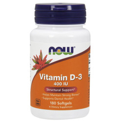 NOW Vitamin D-3 400 IU 180 softgels
