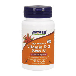 NOW Vitamin D-3 5000 IU 240 softgels