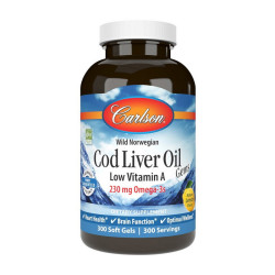 Cod Liver Oil Low Vitamin A 230mg Omega-3s wild norwegian