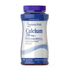 Puritan's Pride Calcium 750mg + D 37,5mcg 90 gummies